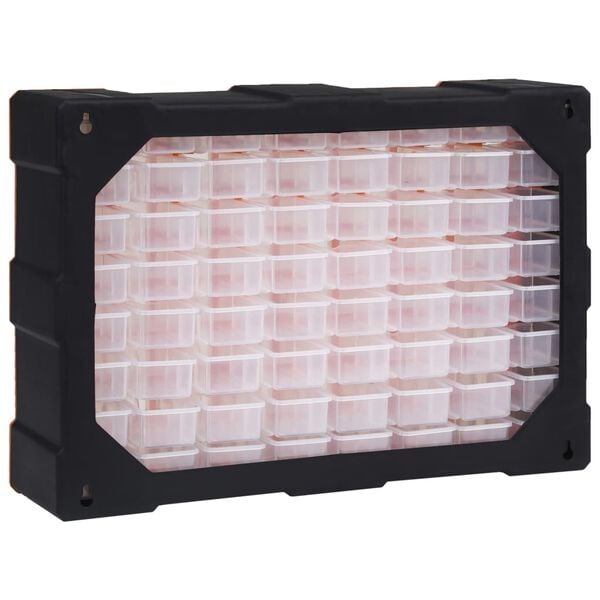 vidaXL Multi-drawer Organizer with 64 Drawers 20.5"x6.3"x14.8"