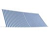 vidaXL Retractable Awning 137.8x59.1" Blue and White