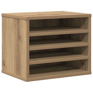 vidaXL Desk Organiser artisan oak 36 x 26 x 29.5 cm Engineered wood