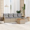 vidaXL Garden Sofa Set Mix Beige PE Rattan 6 Piece Set Modular