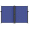 vidaXL Retractable Side Awning Blue 100% polyester with a PU coating Large