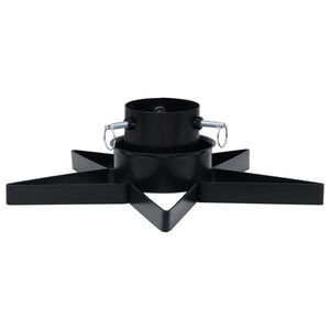 vidaXL Christmas Tree Stand Black Metal Medium Christmas Tree Stand
