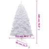 vidaXL Artificial Hinged Christmas Tree White PVC 70.9 in