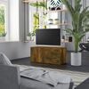 vidaXL TV Unit Smoked Oak Engineered Wood Small TV Cabinet Rectangular