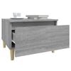 vidaXL Side Table Grey Sonoma Engineered wood, Solid eucalyptus wood