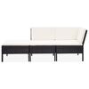 vidaXL Garden Lounge Set Black, Cream white