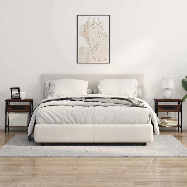 vidaXL Bedside Cabinet Brown Oak 14.96 x 11.81 x 18.90 in