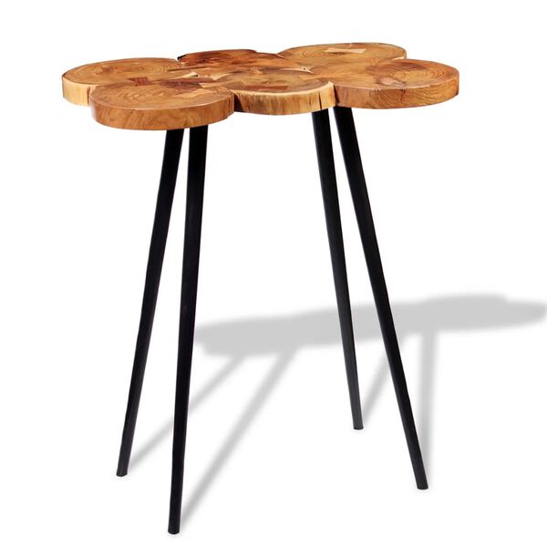 vidaXL Bar Table Brown and Black Solid Acacia wood and Iron Industrial