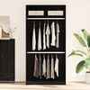 vidaXL Wardrobe Black oak 39.37 x 19.69 x 78.74 in Engineered Wood