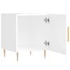 vidaXL Bedside Cabinet Set of 2 High gloss white Engineered wood Medium