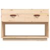 vidaXL TV Cabinet Natural wood look Solid pine wood 35.4x15.7x23.6 in