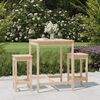 vidaXL Garden Bar Set Brown Solid pine wood Standard Durable