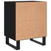 vidaXL Bedside Cabinet Set of 2 Black Engineered wood Medium