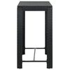 vidaXL Garden Bar Set Black PE rattan, powder-coated steel Large