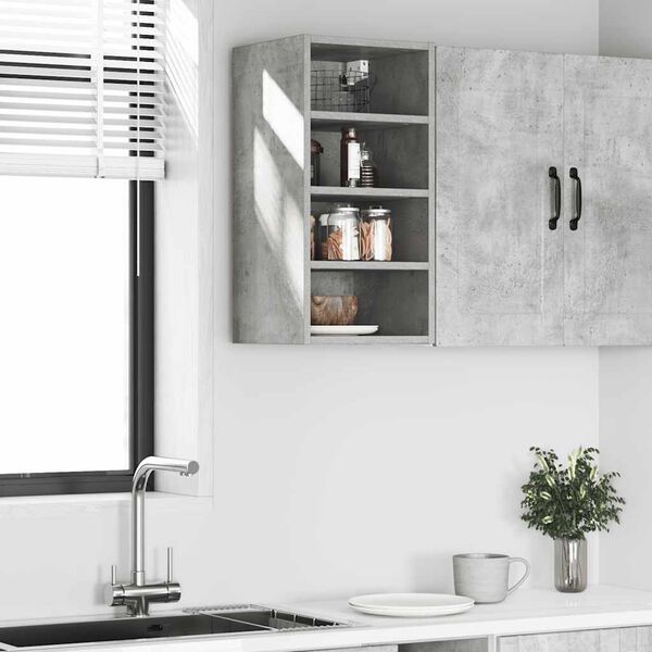vidaXL Hanging Cabinet Concrete grey Engineered wood 11.8x11.6x23.6 in