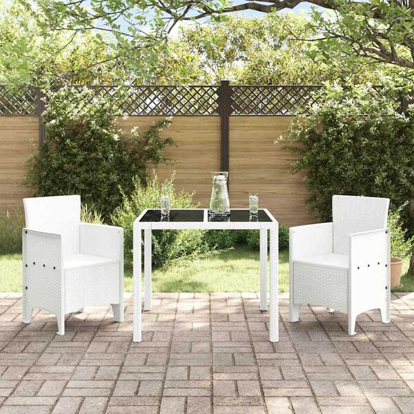 vidaXL Garden Chair 2 pcs White 53 x 49 x 85 cm PP