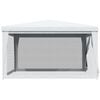 vidaXL Party Tent with 4 Mesh Sidewalls 13.1'x13.1' White