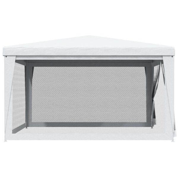 vidaXL Party Tent with 4 Mesh Sidewalls 13.1'x13.1' White