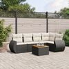 vidaXL Garden Sofa Set Black PE Rattan Large Modular Garden Sofa Set