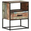 vidaXL Bed Cabinet Multicolor Recycled mixed wood and iron Bed Cabinet