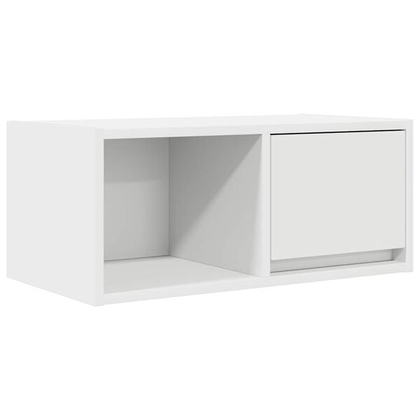 vidaXL TV Cabinet White Engineered Wood Medium TV Cabinet Rectangular