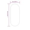 vidaXL Wall Mirror Gold Glass 23.6 x 9.8 in Mirror Wall Mirror Oval