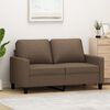 vidaXL 2-seater Sofa Brown Fabric (100% polyester), metal, textilene