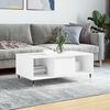 vidaXL Coffee Table White Engineered wood, Metal 35.4 x 19.7 x 14.4 in