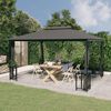 vidaXL Gazebo with Sidewalls&Double Roofs 9.8x13.1' Anthracite