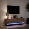 vidaXL TV Wall Cabinet Brown Oak Engineered Wood