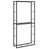 vidaXL Firewood Rack Black 39.4x11.8x82.3" Steel