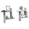 vidaXL Wall Shelf Concrete Gray Engineered Wood Medium Wall Shelf