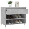 vidaXL Shoe Cabinet Concrete Grey Engineered wood, Metal Medium