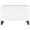vidaXL Record Cabinet White Engineered wood Medium Vinyl Storage Cabinet