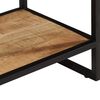 vidaXL Console Table Natural Wood, Black Solid Mango Wood, Iron Slim