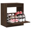 vidaXL Shoe Cabinet Brown Oak Engineered Wood Compact Shoe Cabinet