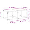 vidaXL Coffee Table Clear glass Engineered wood, stainless steel, glass