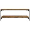 vidaXL Coffee Table Smoked oak Engineered wood, steel 31.5x19.7x15.7 in
