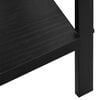 vidaXL Shelf Cabinet Black Engineered Wood 23.6x10.9x62.4 in