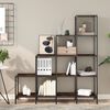 vidaXL Bookcase Smoked oak Engineered wood Medium Adjustable Feet