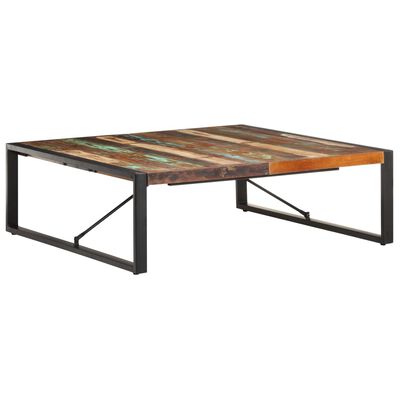 vidaXL Coffee Table 47.2"x47.2"x15.7" Solid Reclaimed Wood