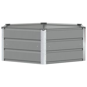 vidaXL Planter Light Grey 50.79 x 50.79 x 17.72 in Steel
