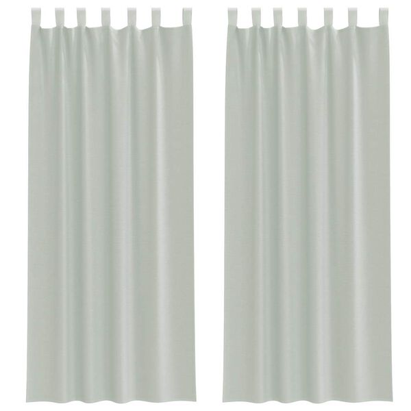 vidaXL Voile Curtains with Loops 2 pcs Light Grey 55.1x102.4"