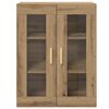 vidaXL Hanging Wall Cabinet Artisian Oak Engineered Wood, Glass
