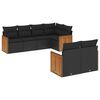 vidaXL Garden Sofa Set Black