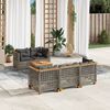 vidaXL Garden Sofa Set Grey PE rattan Modular, flexible configuration