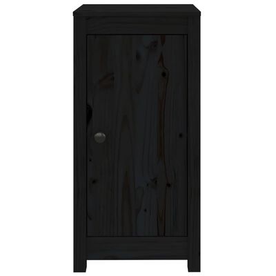 vidaXL Sideboards 2 pcs Black 15.7"x13.8"x31.5" Solid Wood Pine