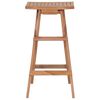 vidaXL Bar Stool Set of 4 Brown Solid teak wood Standard Foldable