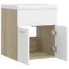 vidaXL Sink Cabinet With Basin White and Sonoma Oak