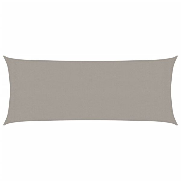 vidaXL Sunshade Sail 0.5 oz/ft&sup2; Rectangular Light Gray 6.6'x14.8' HDPE